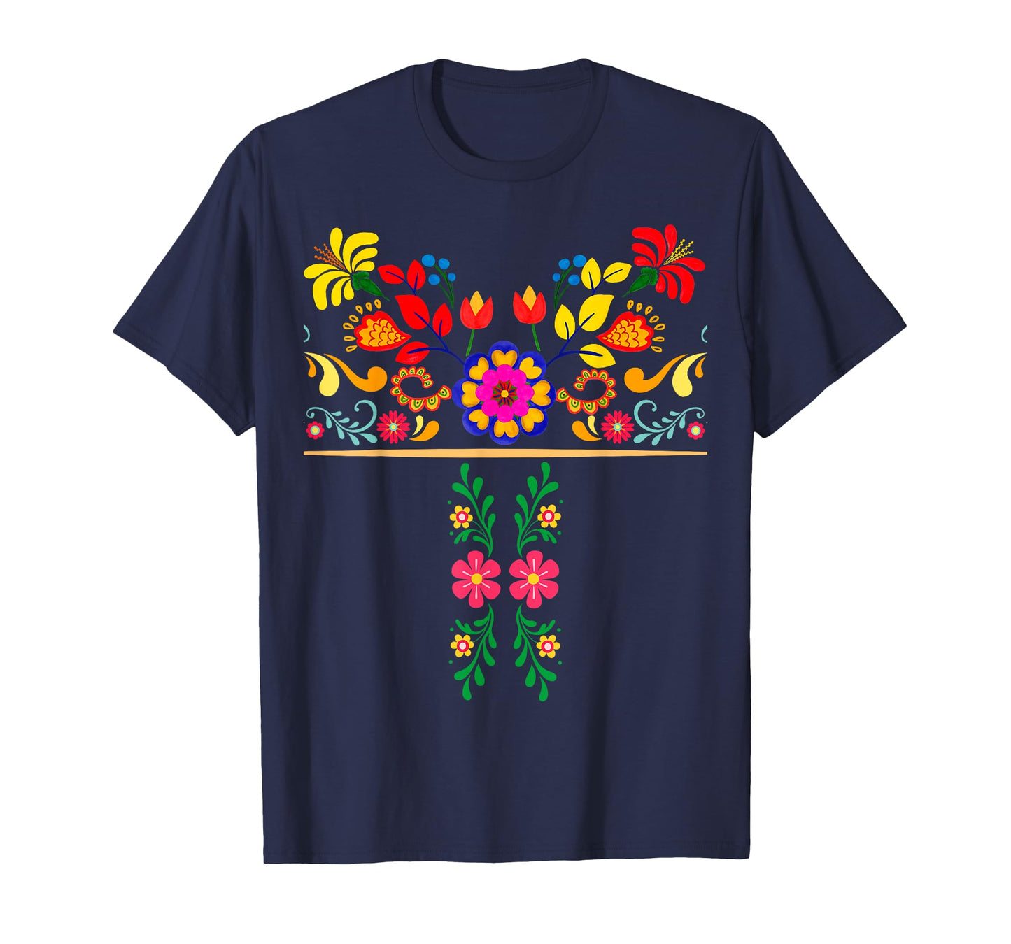 Traditional Mexican Flowers - Spanish Latina Mexican Pride T-Shirt