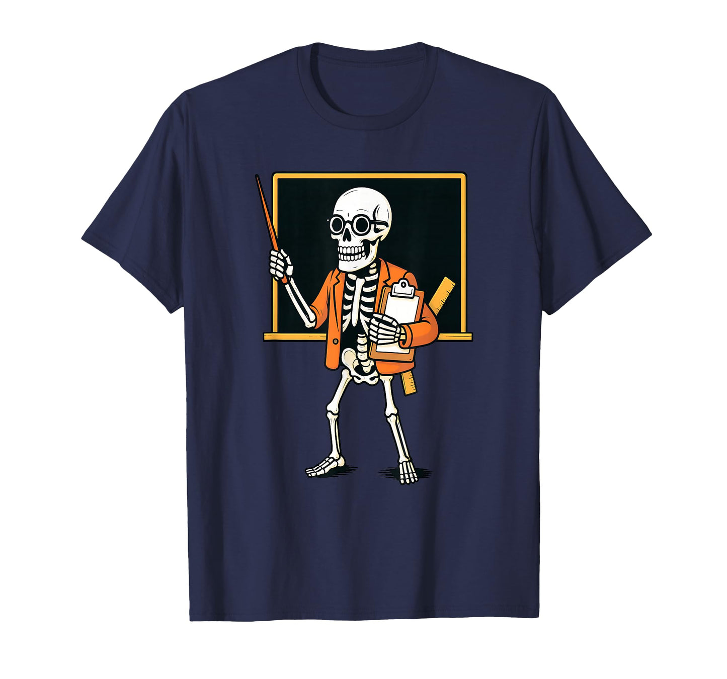 Skeleton Teacher Funny Halloween T-Shirt