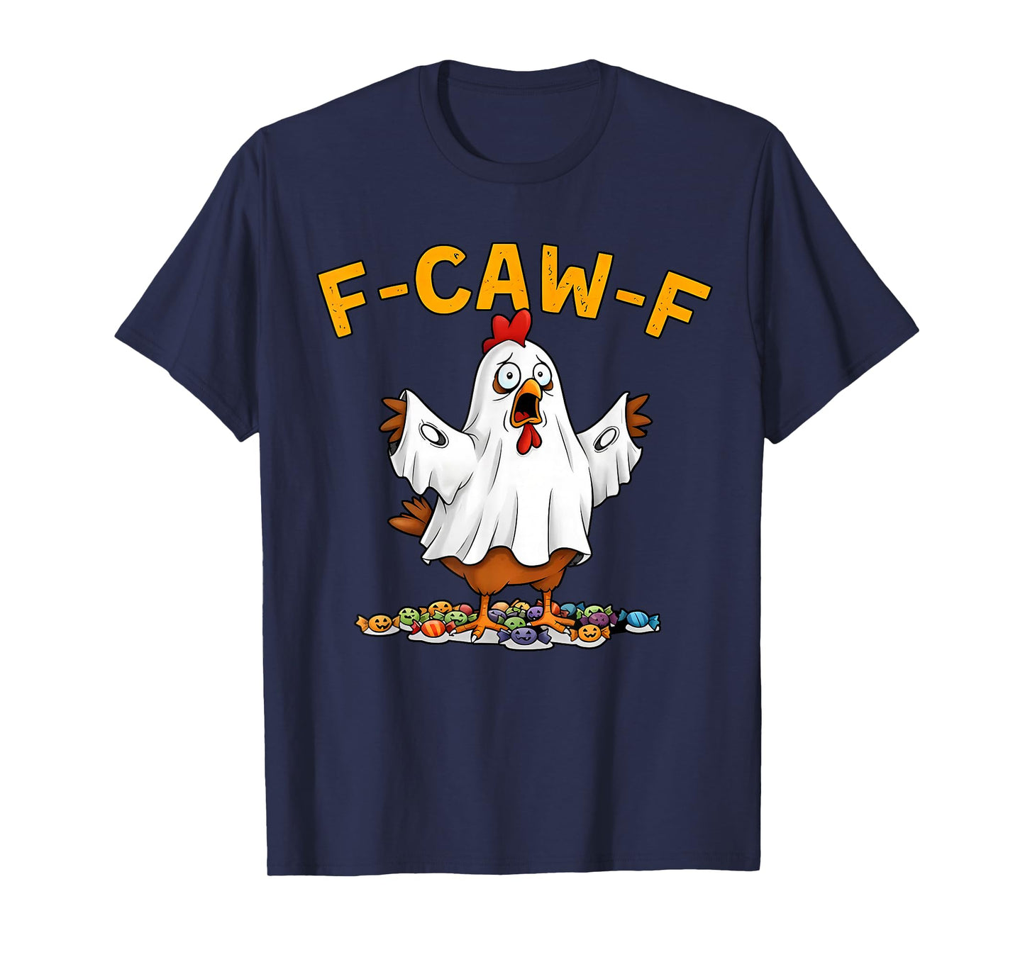 Funny Chicken F-Caw-F Rooster Halloween Costume Men Women T-Shirt