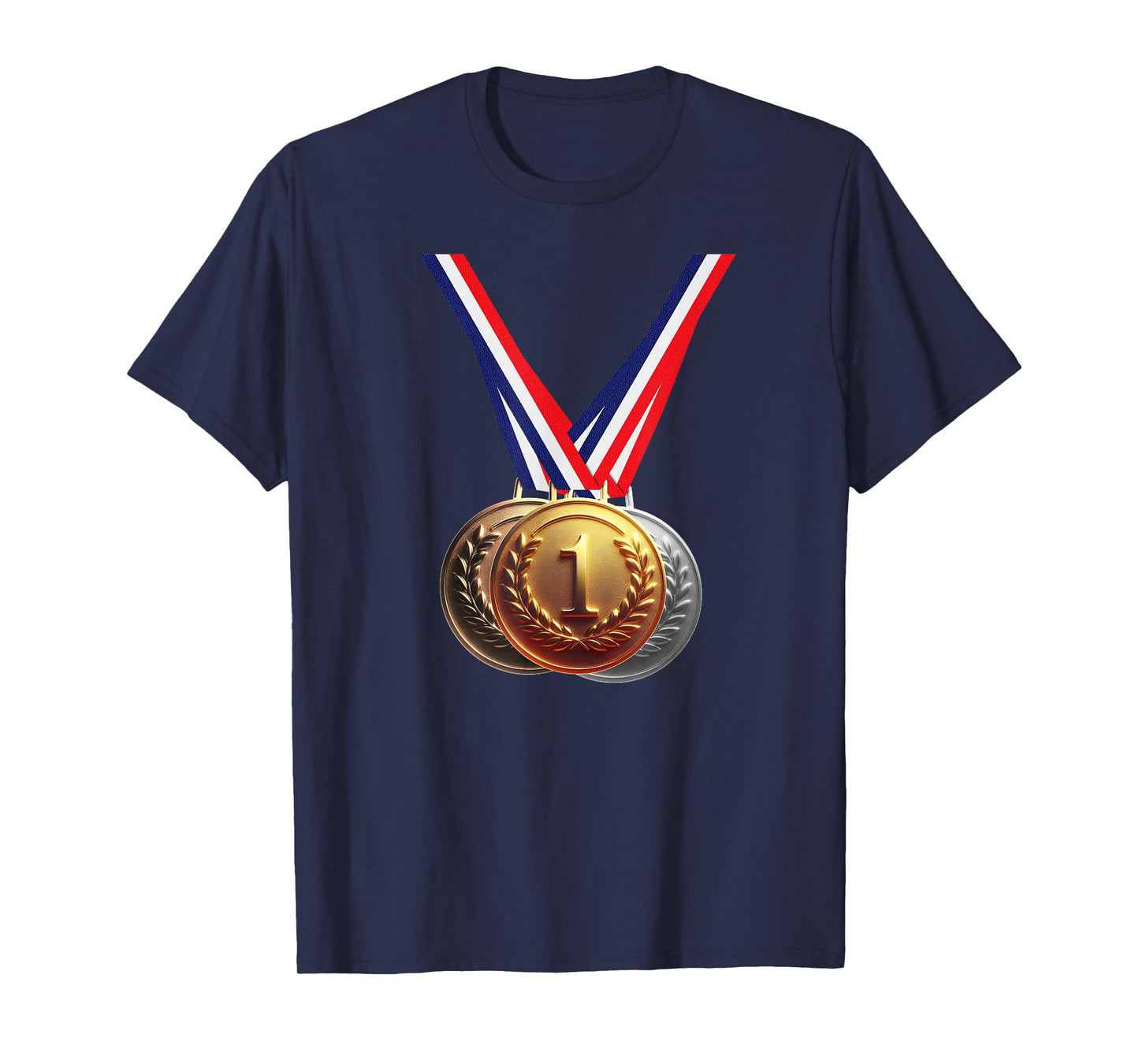 Golden Medal Medals for Winners School Team and Champions T-Shirt