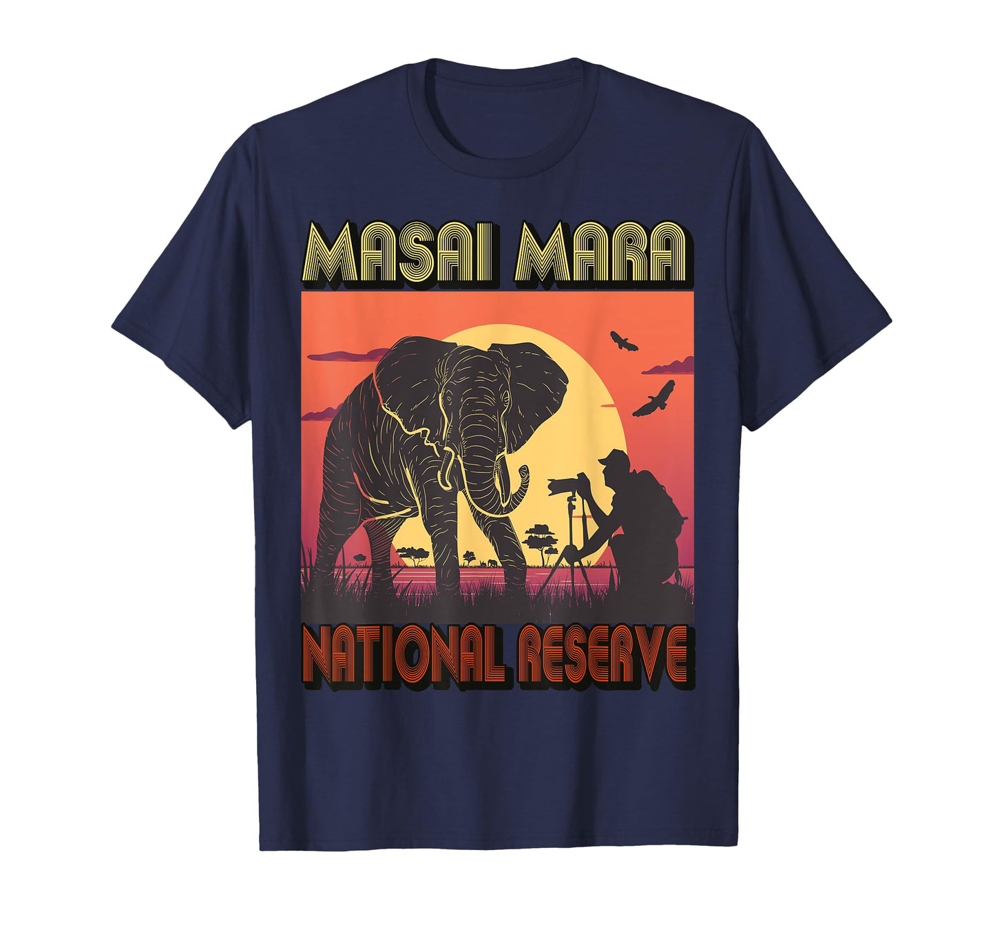 Masai Mara Elephant National reserve Kenya Safari Tour T-Shirt