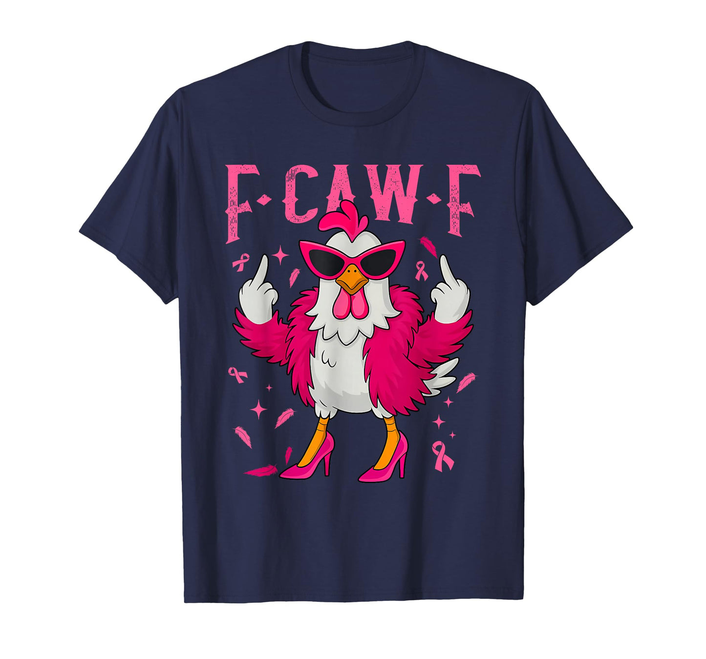 F-Caw-F Rooster Meme Funny Chicken Humor Joke FCAWF Cancer T-Shirt