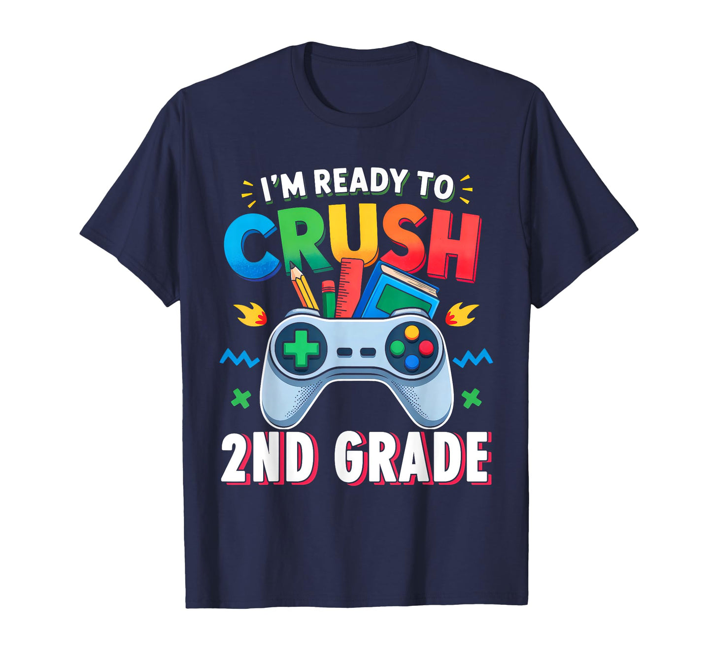 2nd Grade Shirt For Boys Video Game Back to School First Day T-Shirt