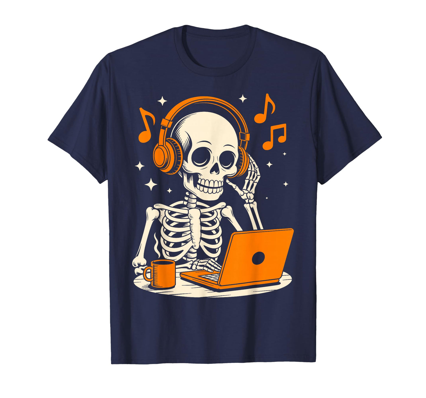 Halloween Skeleton Chilling Music Costume T-Shirt