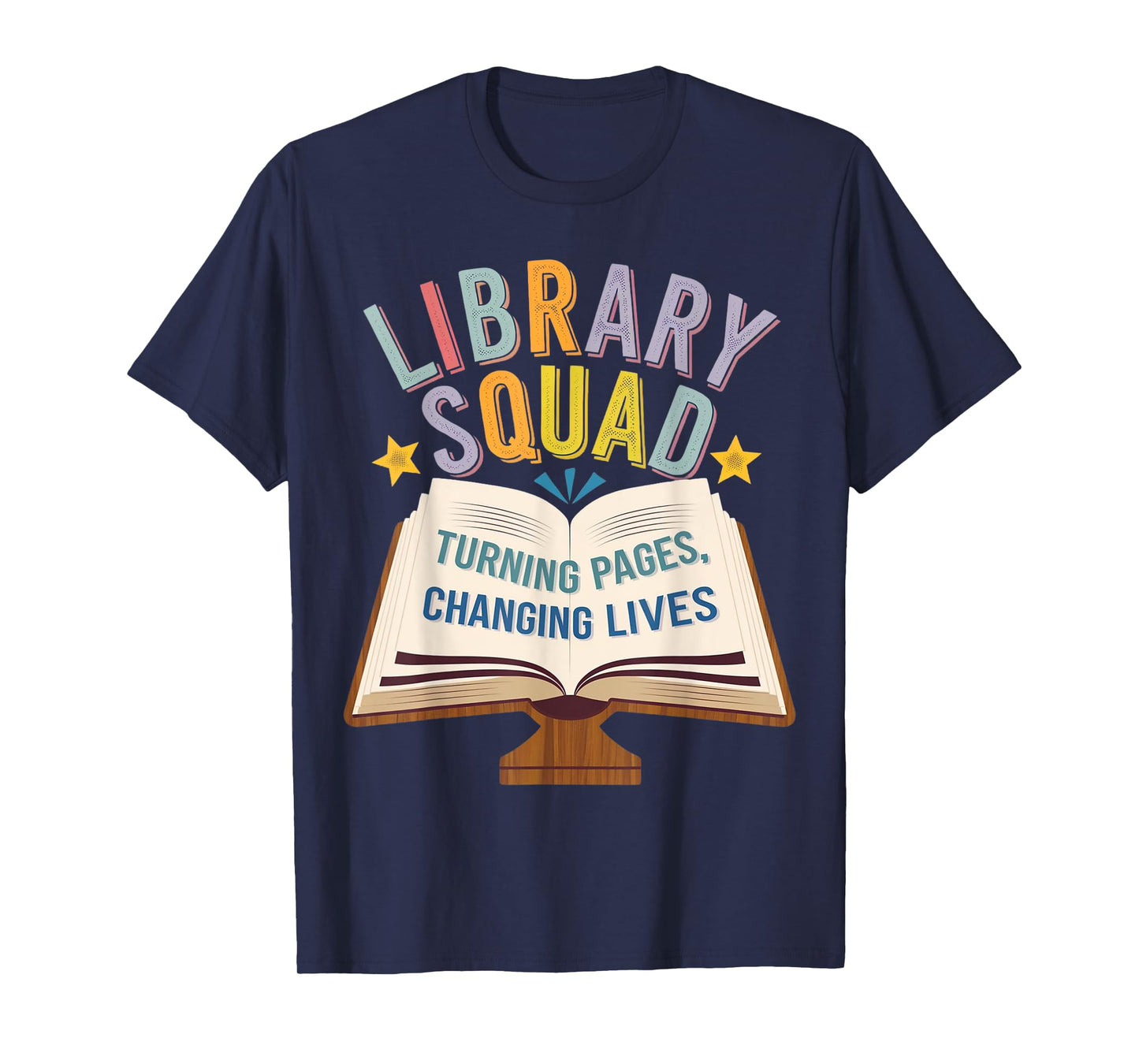 Funny Saying Library Squad Turning Page Matching Group Crew T-Shirt