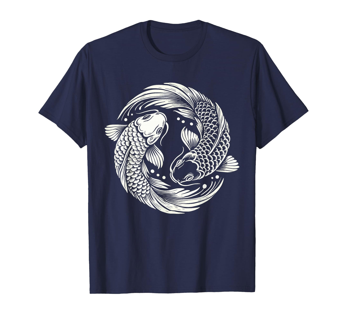 Retro Yin And Yang Japanese Koi Fish T-Shirt