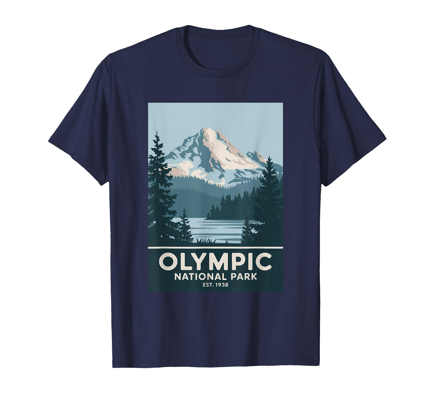 Olympic National Park Vintage Camping Hiking Men Women Kids T-Shirt