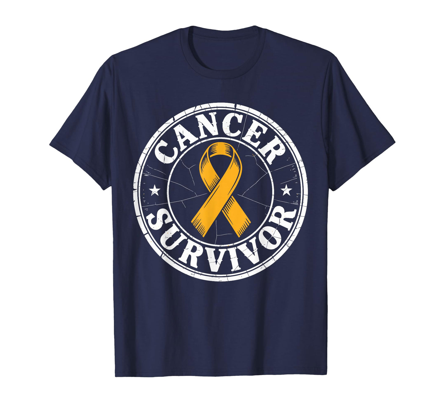 Childhood Cancer Survivor Gold Ribbon Badge Pediatric Cancer T-Shirt