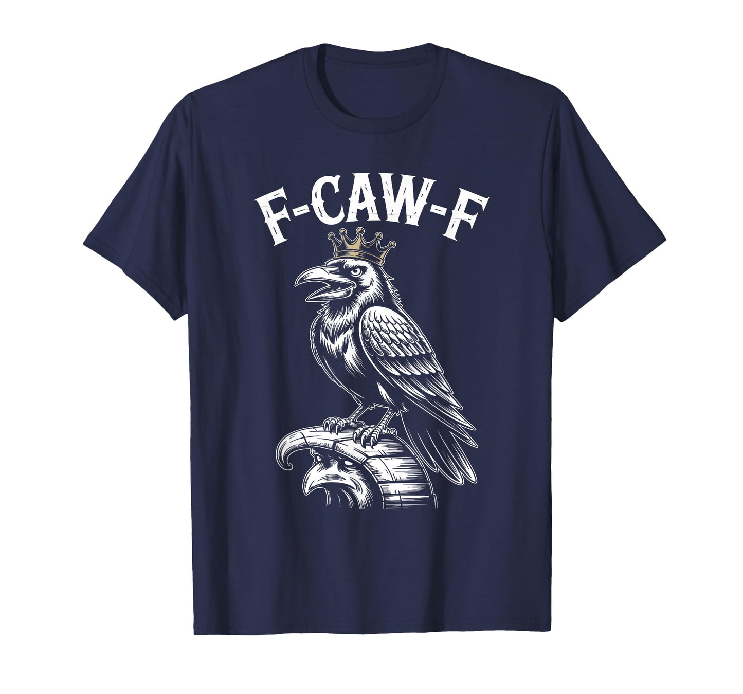 Funny F-Caw-F Crow Gothic Moon Humor Halloween T-Shirt