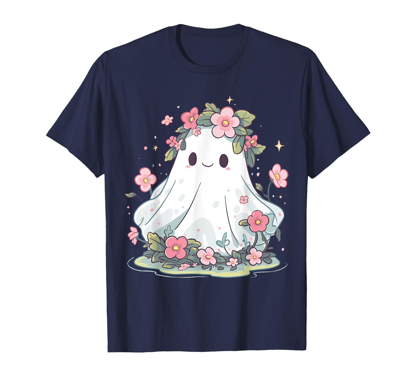 Halloween Ghost Flower Costume Women Girls Halloween T-Shirt
