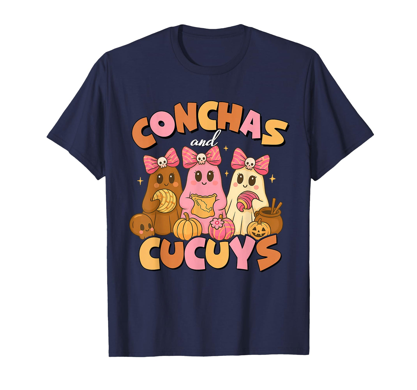 Conchas and Cucuys, Mexican Conchas Ghost, Coquette Ghost T-Shirt