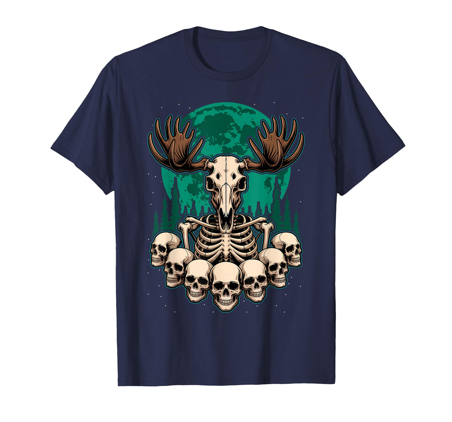 Cool Moose Skeleton Halloween Christmas Birthday T-Shirt