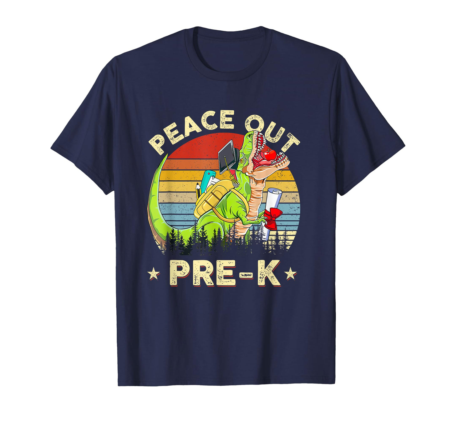 Peace Out Pre-K Dinosaur T Rex Graduation End Of Year T-Shirt