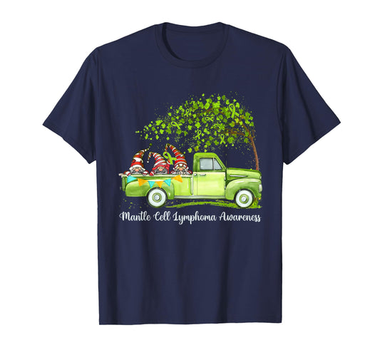 Gnomes Riding Truck Mantle Cell Lymphoma Awareness T-Shirt