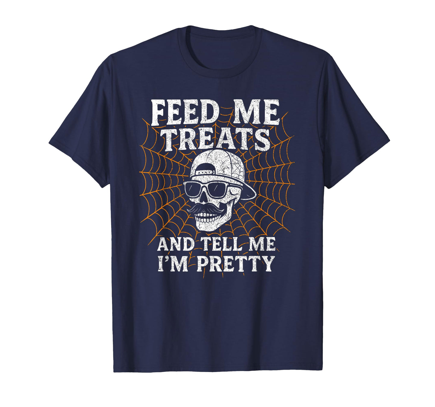 Skeleton Papa, Feed Me Treats, Funny Halloween Dad Men T-Shirt