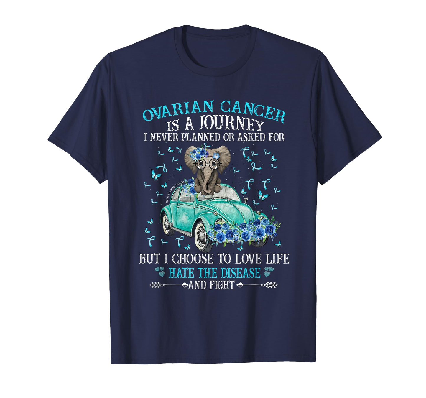 Elephant ovarian cancer, Ovarian awareness T-Shirt