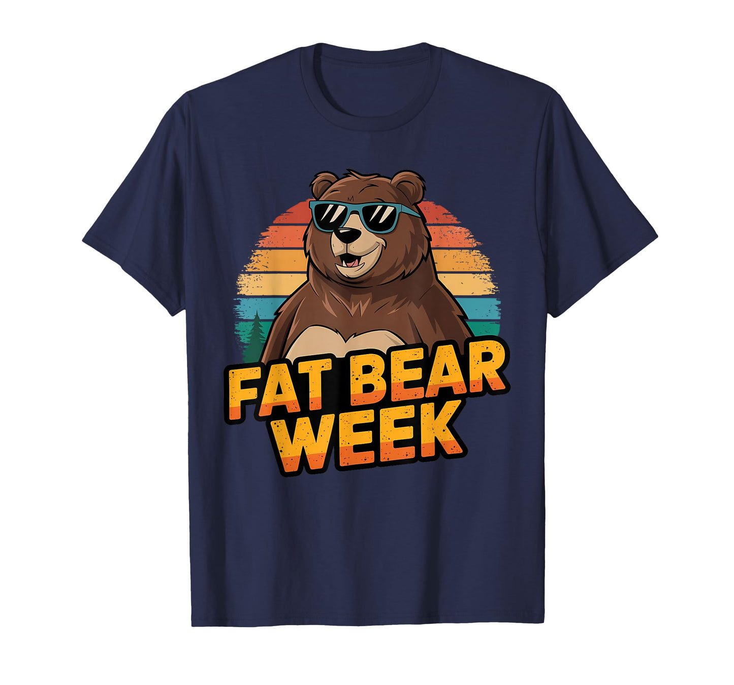 Fat Bear Week Retro Bear Sunglasses Nature Lovers T-Shirt