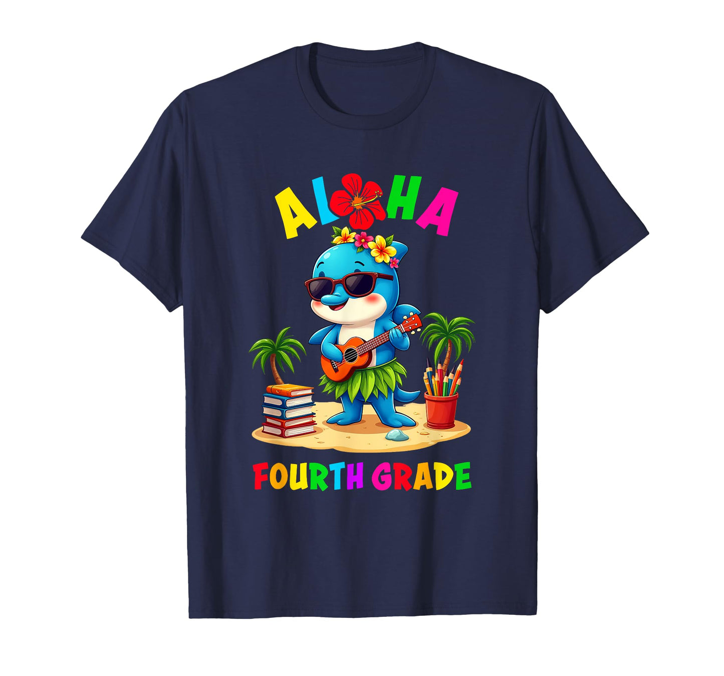 Aloha Fourth Grade Funny Aloha Kids Back To School T-Shirt