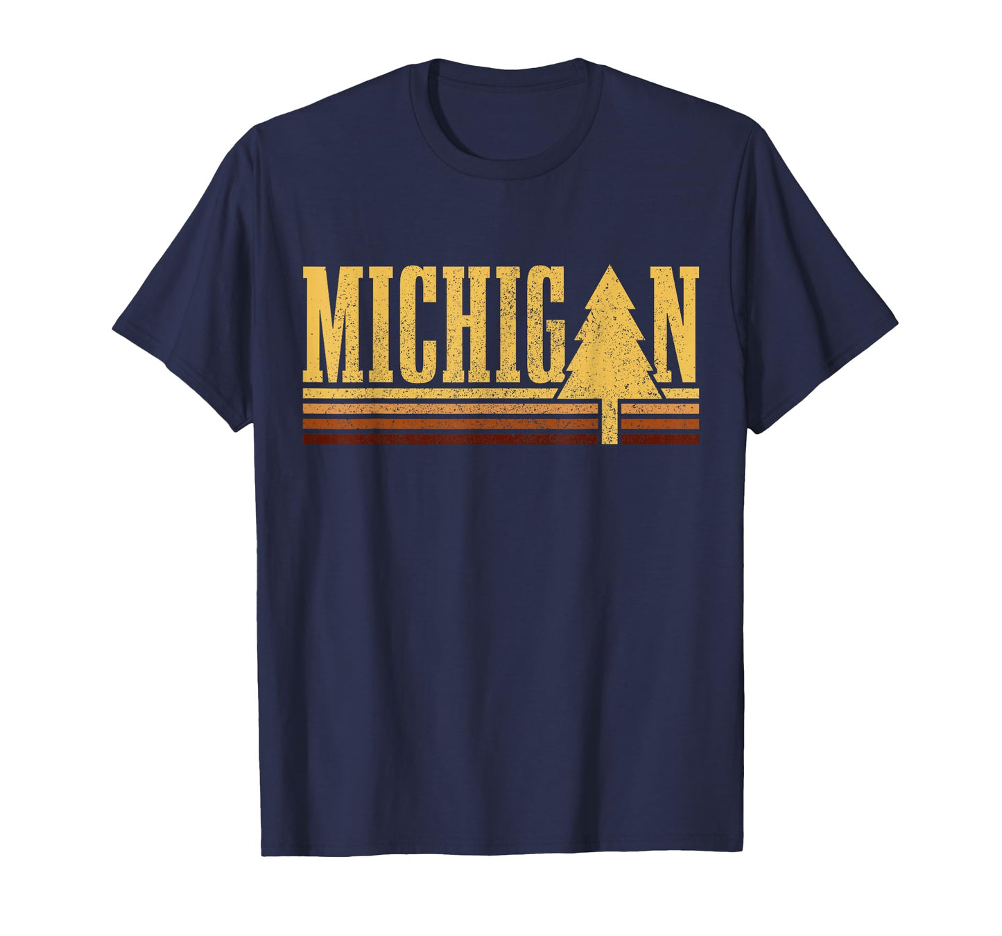 Michigan Vintage Tree State Pride Camping Hiking Michigan T-Shirt