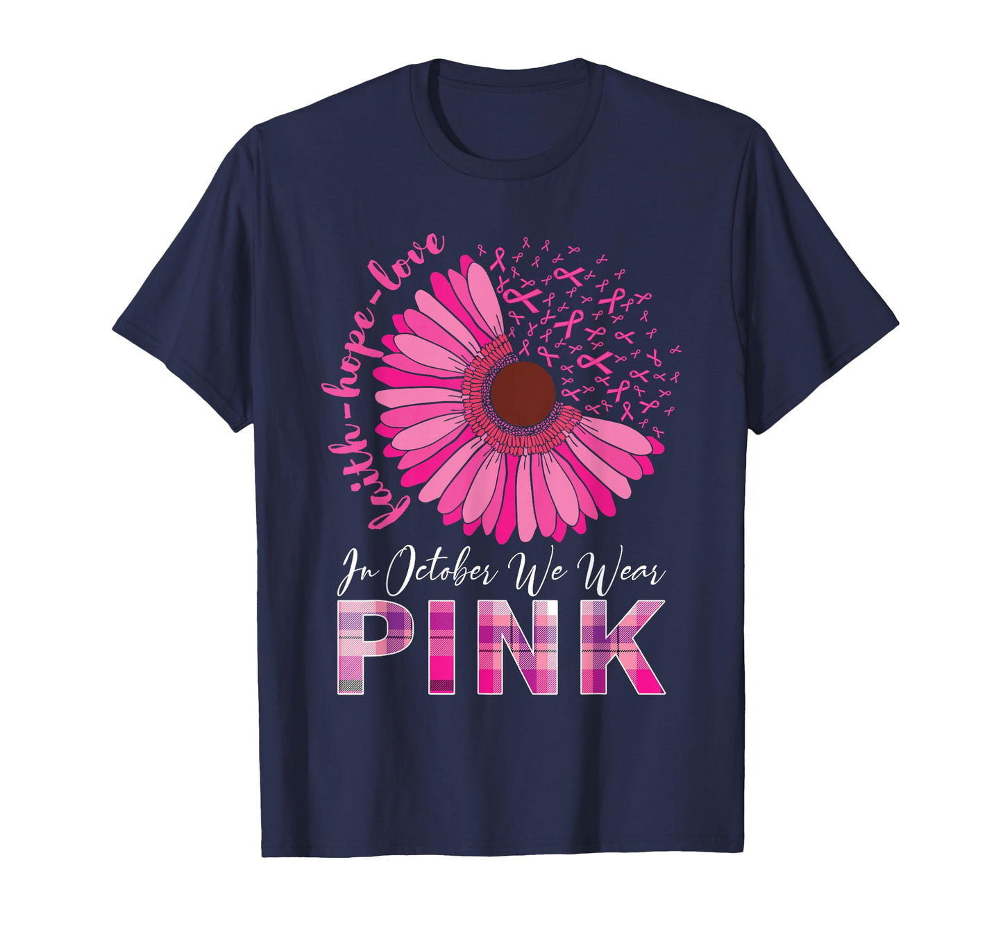 In October We Wear Pink Breast Cancer Awareness T-Shirt