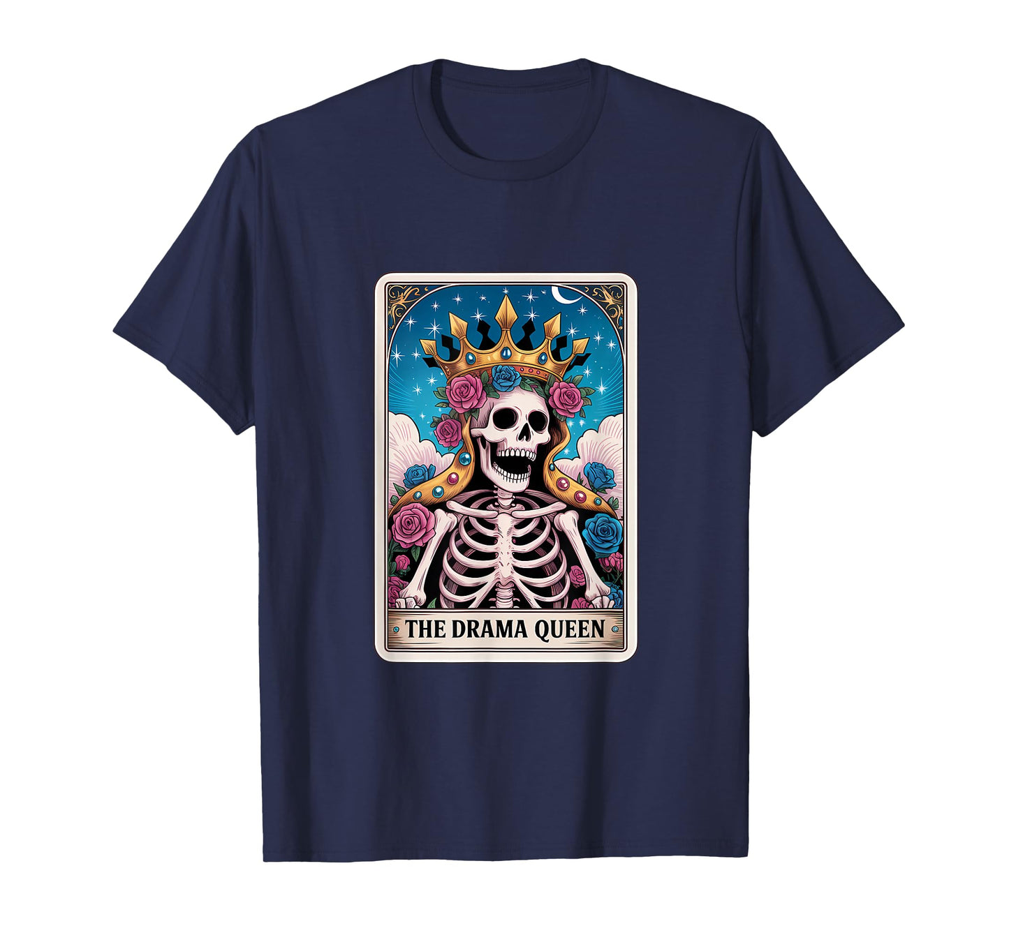 The Drama Queen Skeleton Tarot Design T-Shirt