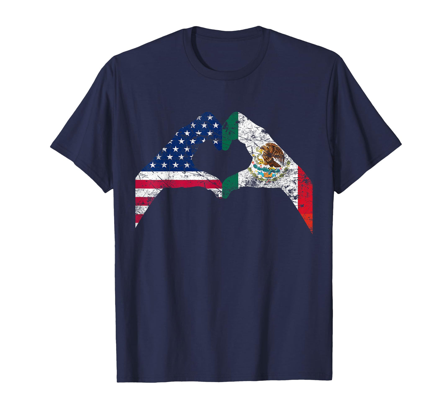 America Mexico Flag Vintage Mexican Roots American T-Shirt