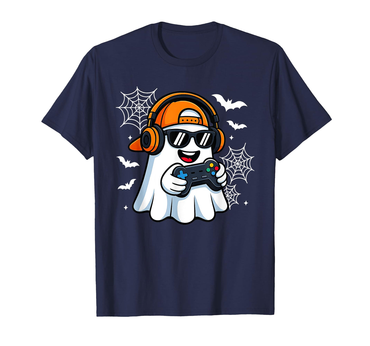 Halloween Boys Kids Ghost Gamer Scary Costume Gaming Men T-Shirt
