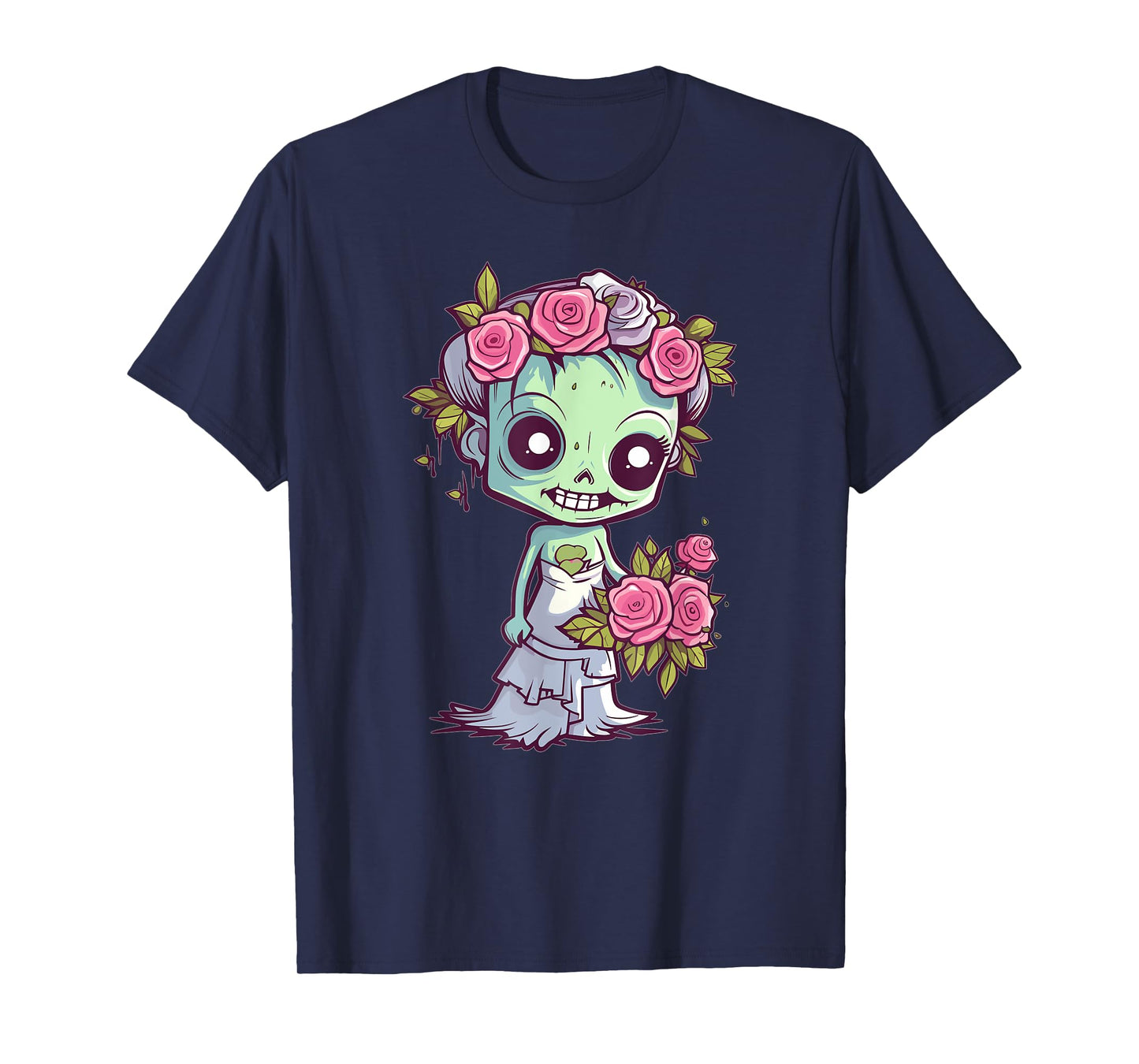 Cute Zombie With Flower I Kids Zombie T-Shirt