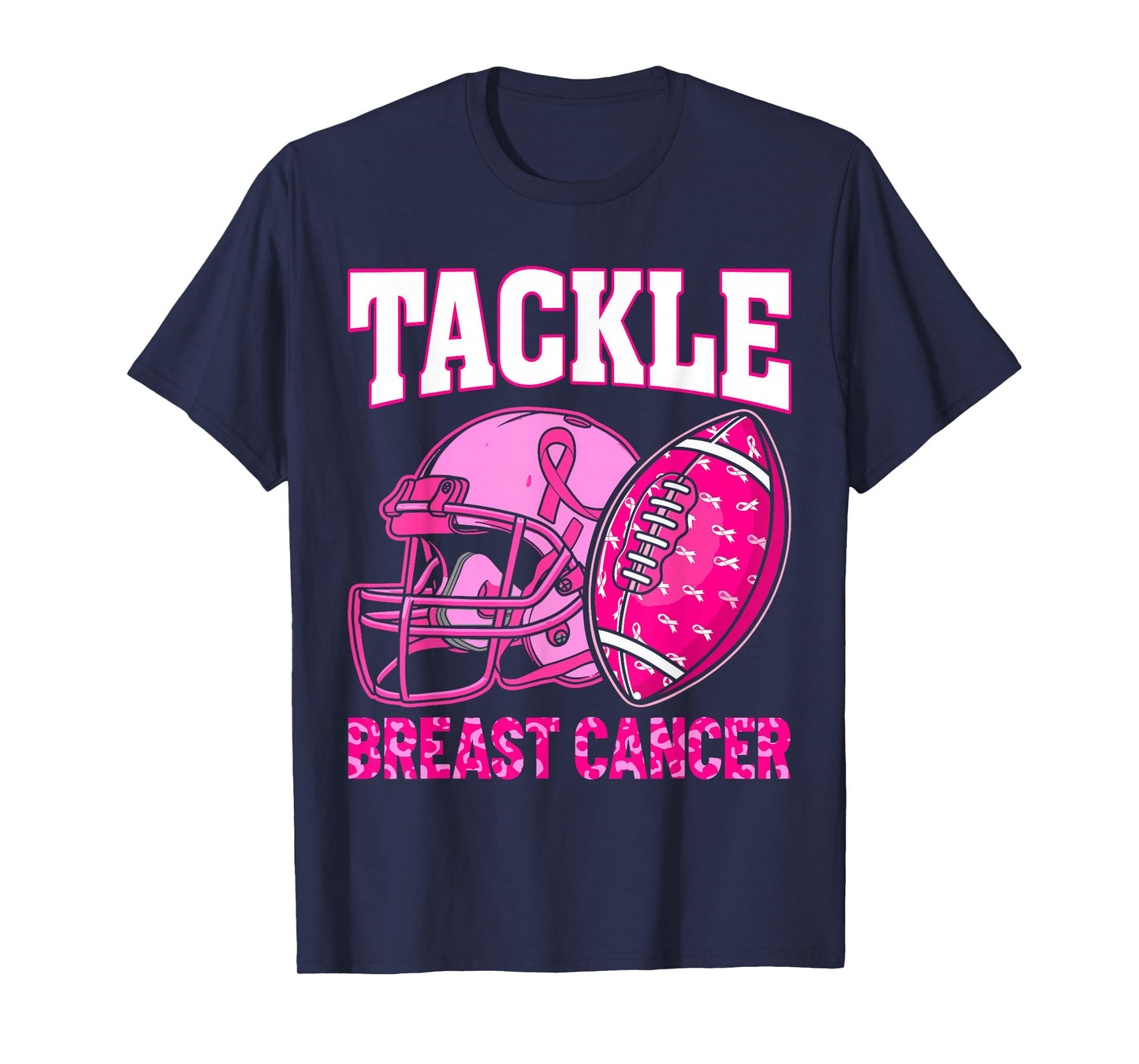 Tackle Breast Cancer Awareness American Football Women Kids T-Shirt