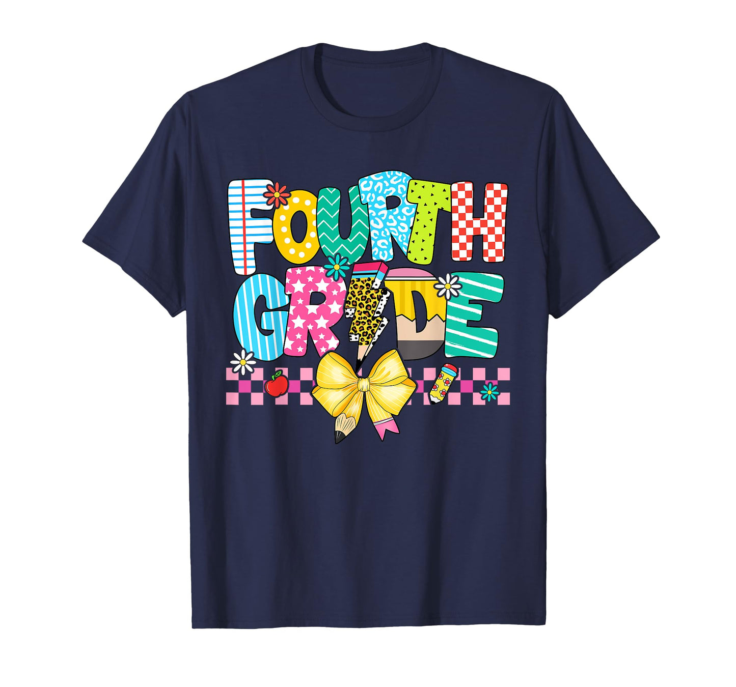 4th Grade For Boys Girls Teacher Fourth Grade Back to School T-Shirt