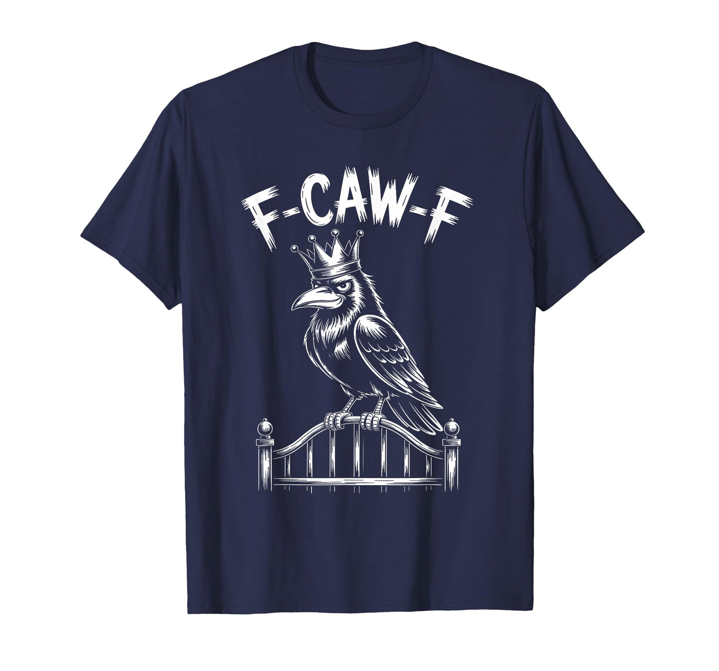 Funny F-Caw-F Crow Gothic Moon Humor Halloween T-Shirt