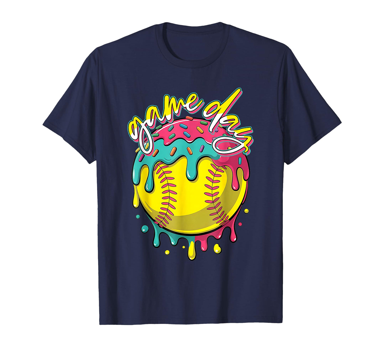 Game Day Baseball Ice Cream Baseball Life Softball Life T-Shirt