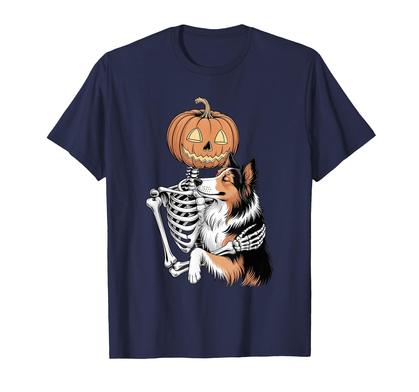 Halloween Skeleton Border Collie T-Shirt