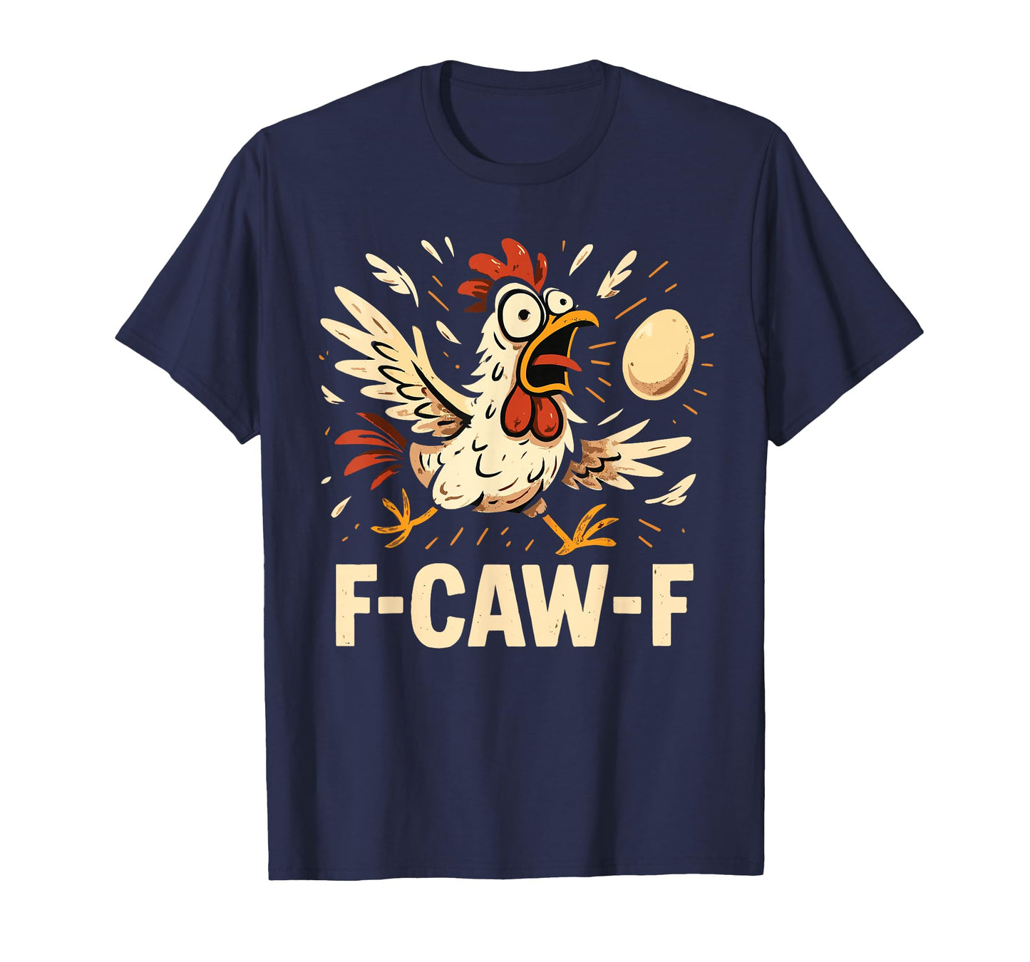 F-Caw-F Funny Halloween Chicken Gothic Design T-Shirt