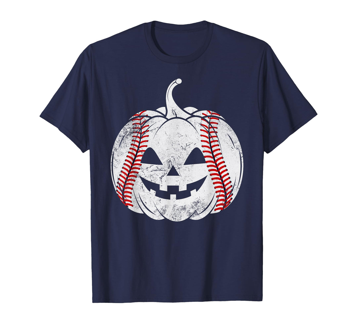 Baseball Player Funny Spooky Pumpkin Baseball Halloween T-Shirt