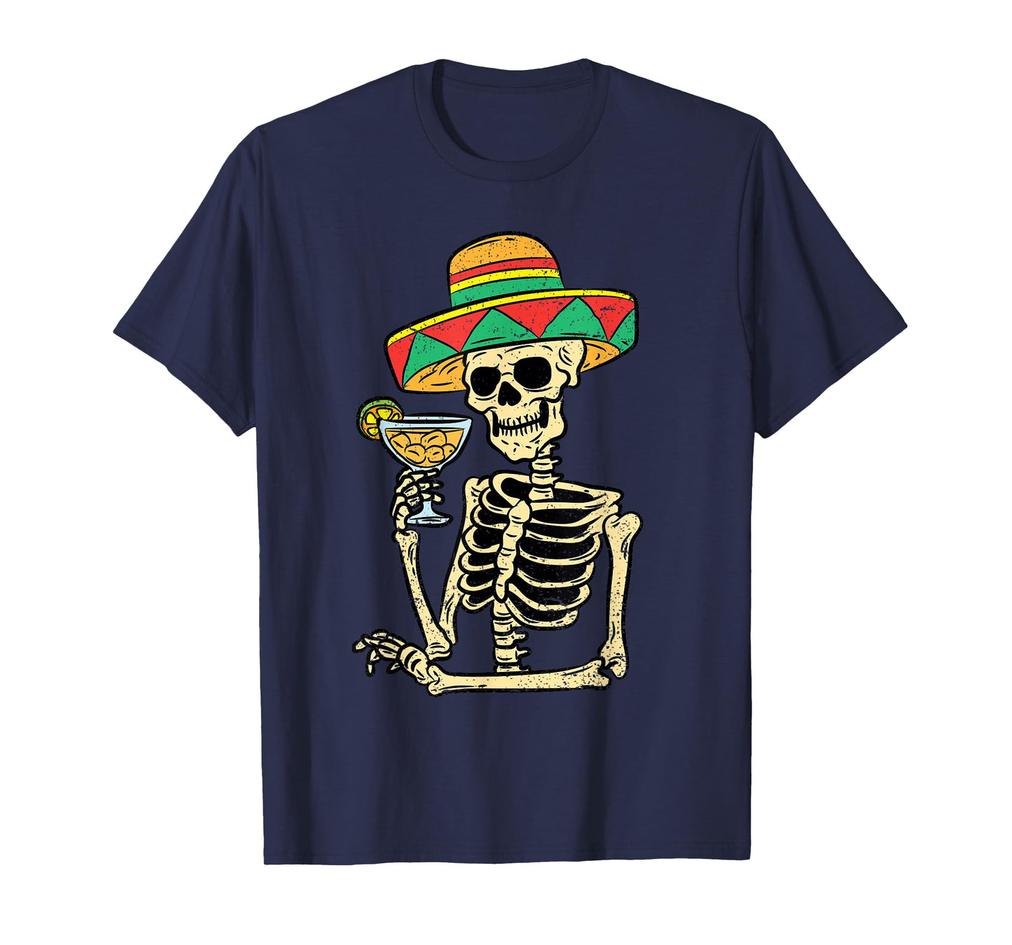Mexican Skeleton Sombrero Cinco De Mayo Fiesta Men Women T-Shirt