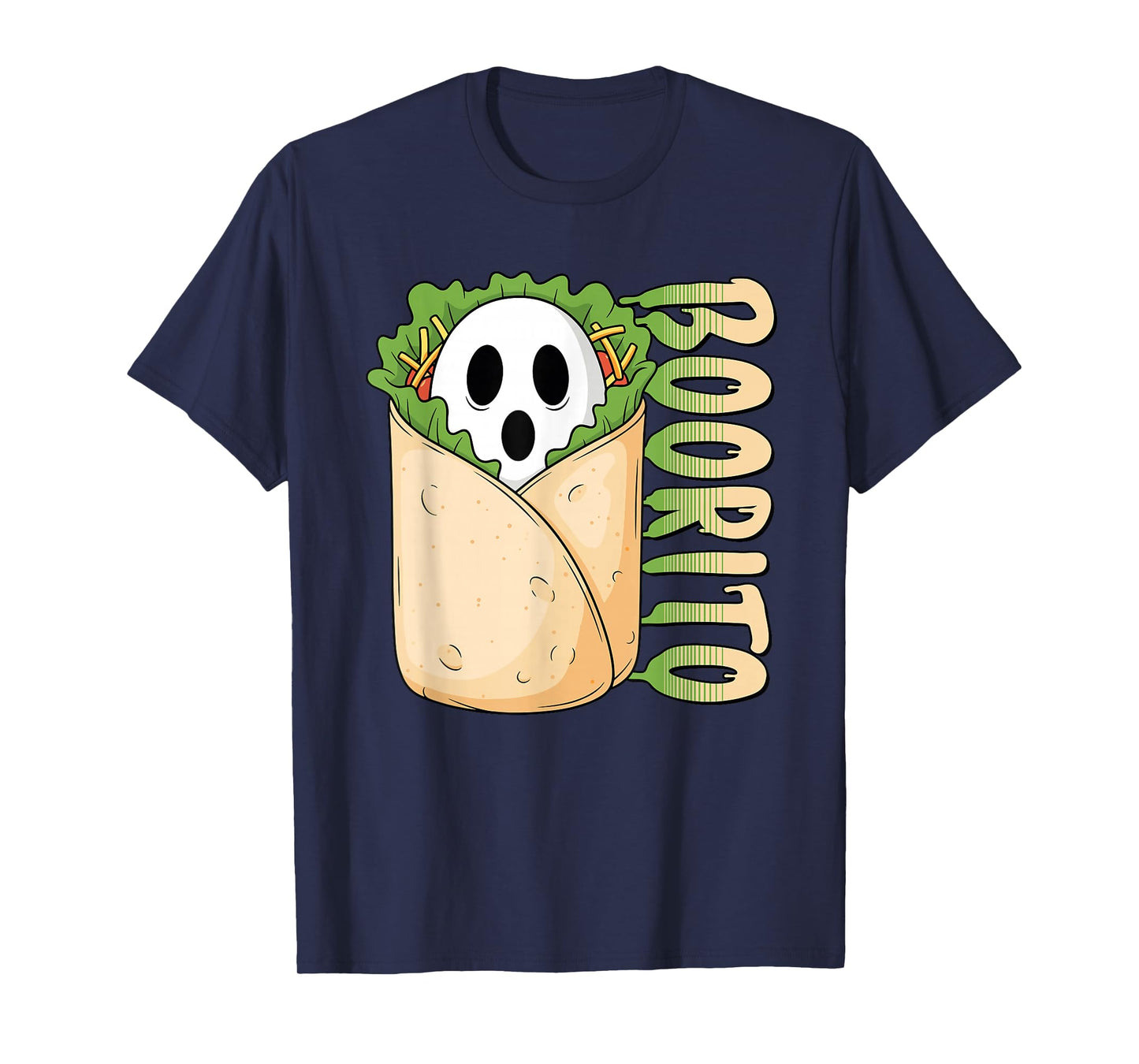 Boorito Ghost Boo Burrito Fun Halloween Mexican Food Lovers T-Shirt