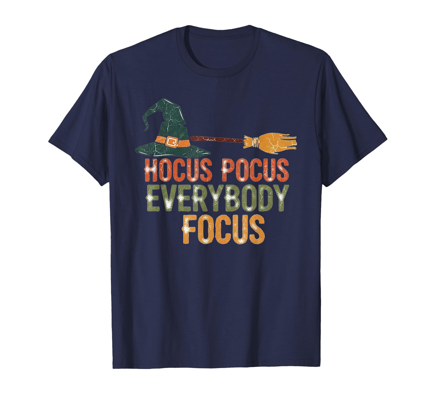 Vintage Halloween Witch Teacher Hocus Pocus Everybody Focus T-Shirt