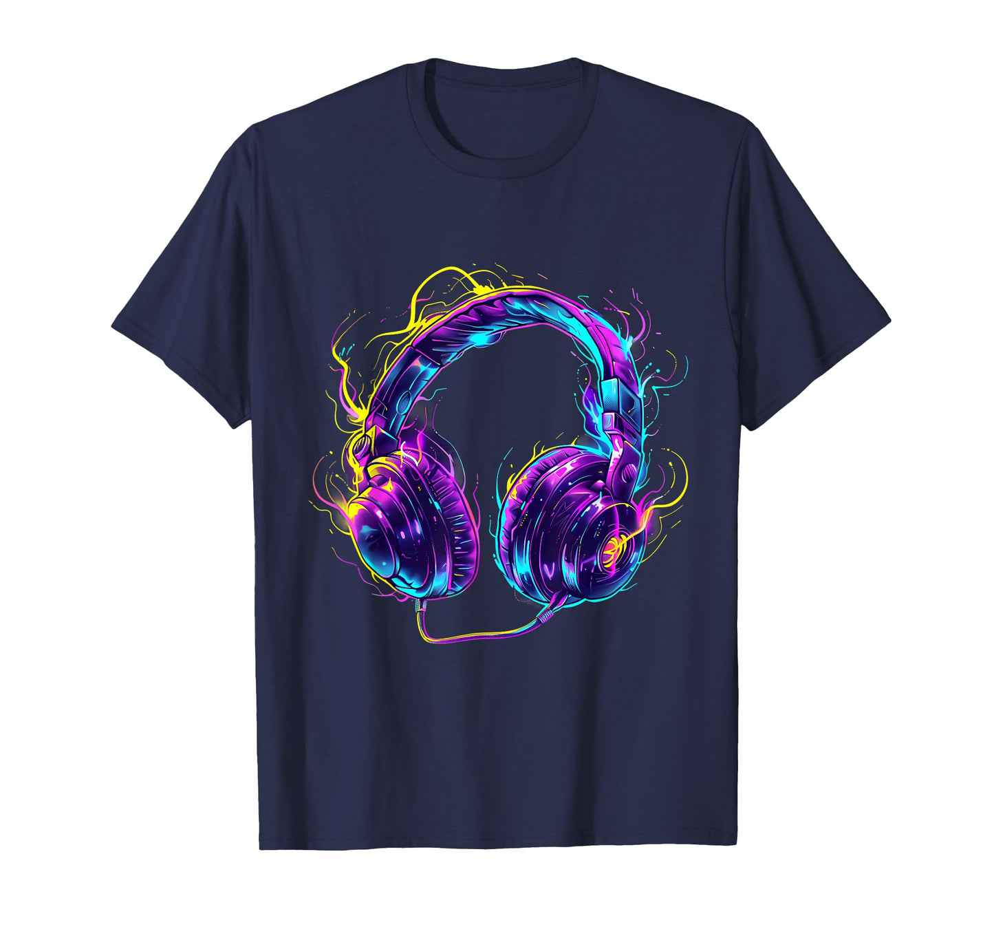 Headphones Music DJ Music Lover Beatmaker Techno Artwork T-Shirt