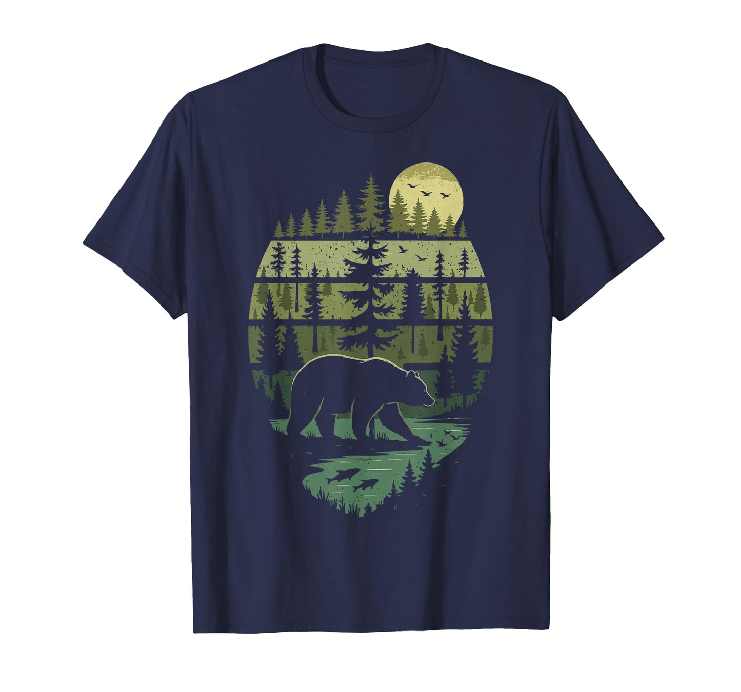 Nature Bear Forest Retro Nature T-Shirt