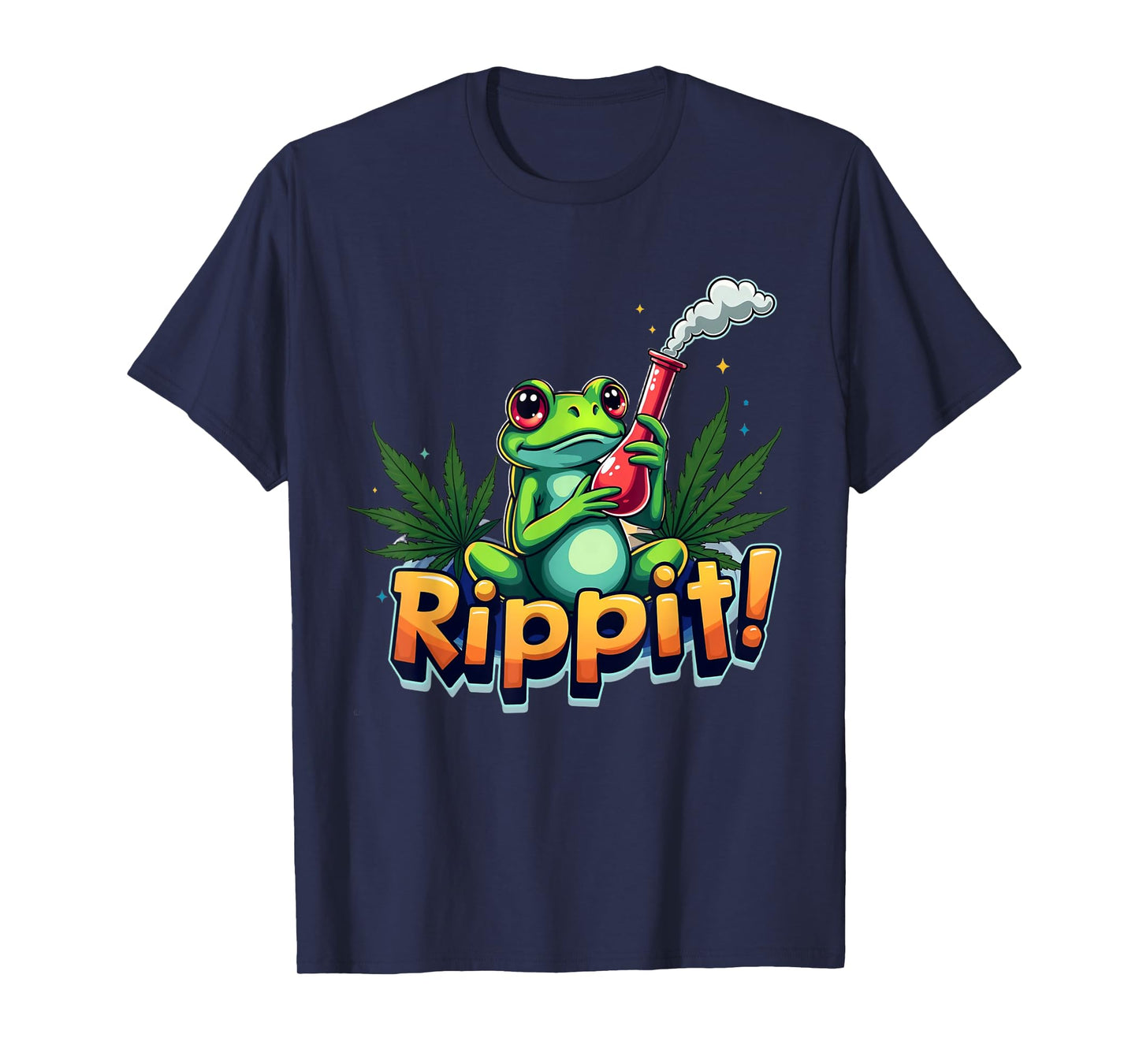 Rippit! Marijuana Bong Smoking Tree Frog T-Shirt