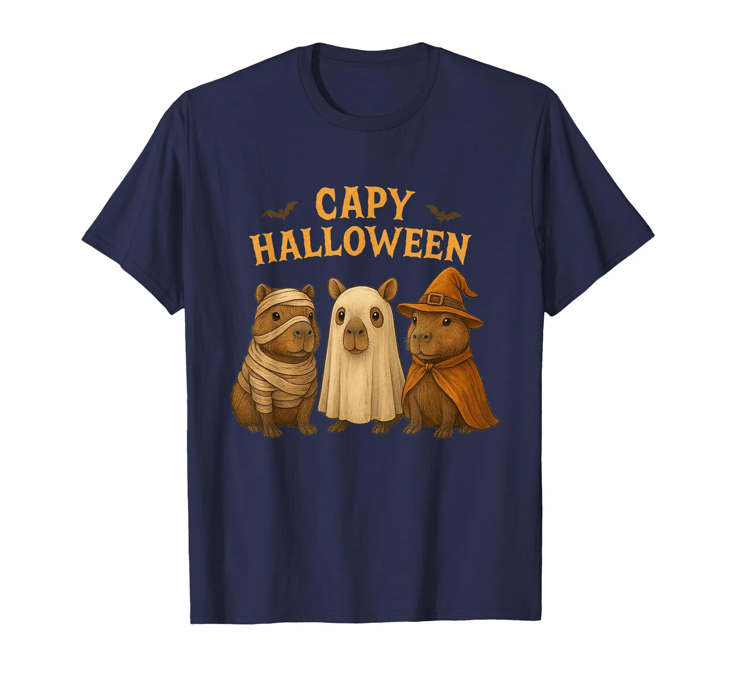 Capy Halloween Boys Girls Cute Capybara Halloween Costume T-Shirt