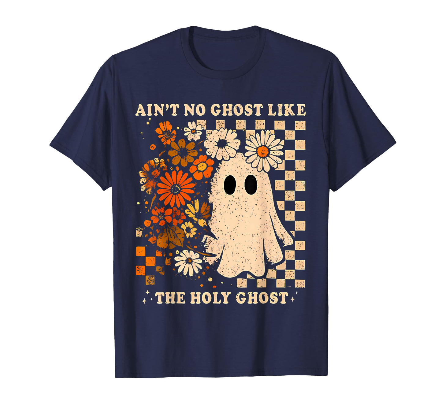 Ghost Library Reading Books Halloween Men Women Kids T-Shirt