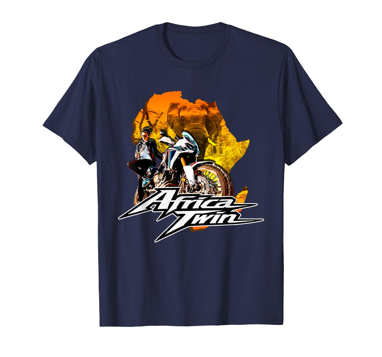 Africa Touring Twin Motorcycle Nature Woman T-Shirt