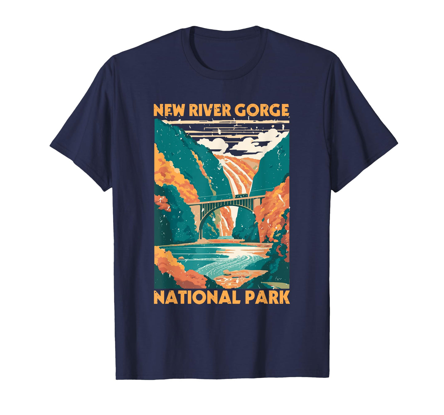 Vintage New River Gorge National Park West Virginia Travel T-Shirt