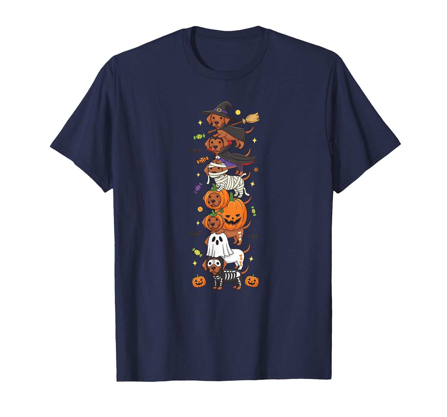 Funny Vizsla Witch Vampire Ghost Halloween Kids Mens Womens T-Shirt
