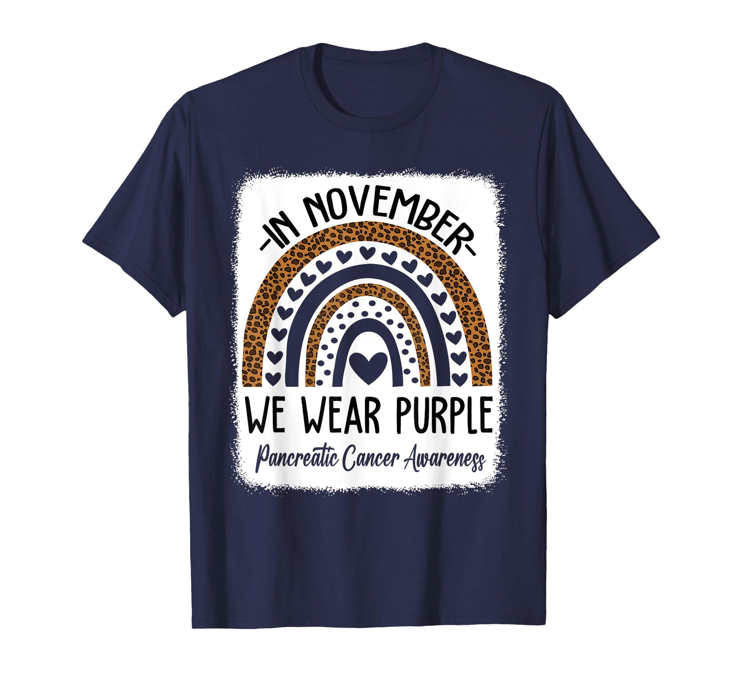 Rainbow November We Wear Purple Pancreatic Cancer Awareness T-Shirt