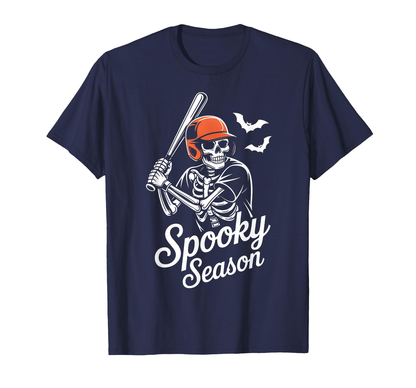 Spooky Season Baseball Skeleton Halloween Costume Funny T-Shirt