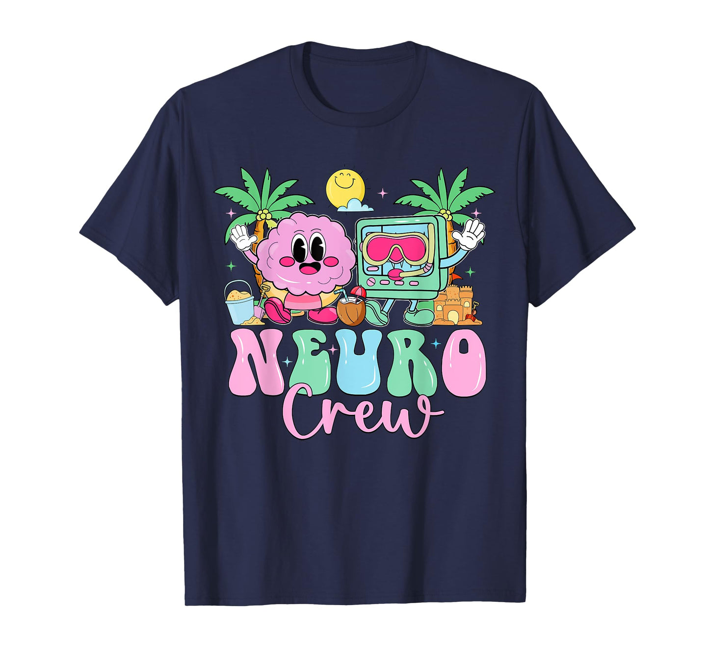 Neuro Crew Summer Vibe Neurology Nurse Neuro Clinic T-Shirt