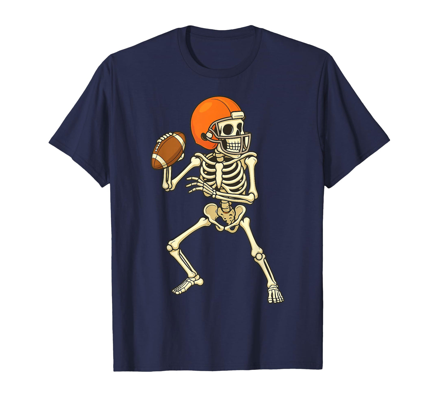 Skeleton Football Boo Funny Halloween Costume Tee T-Shirt